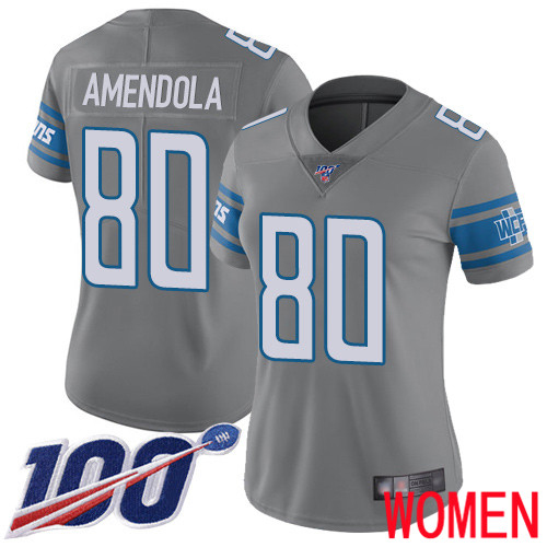 Detroit Lions Limited Steel Women Danny Amendola Jersey NFL Football #80 100th Season Rush Vapor Untouchable